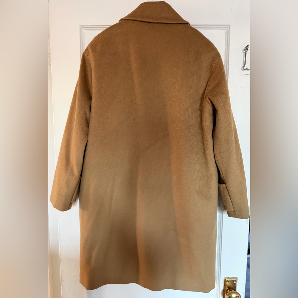 Herno Beige Wool Coat with Brooch - Picture 4 of 9